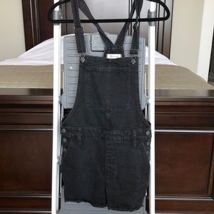 Madewell denim short overalls